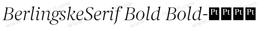 BerlingskeSerif Bold Bold字体转换